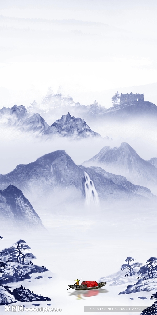 大气 最新中式山水 tIF分层