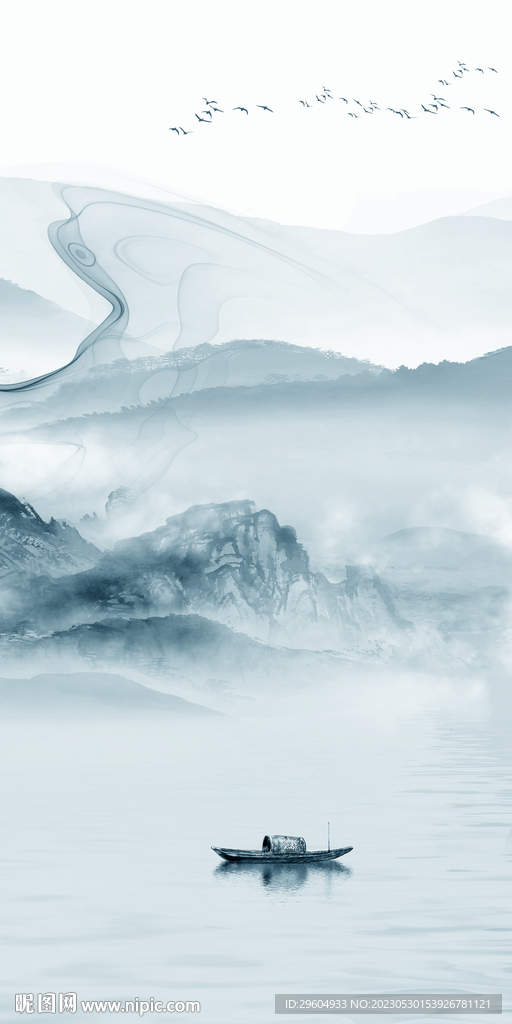 人气 最新中式山水 tIF分层