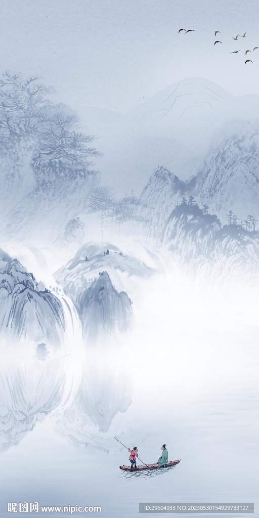 现代 玄关高端山水 tIF分层