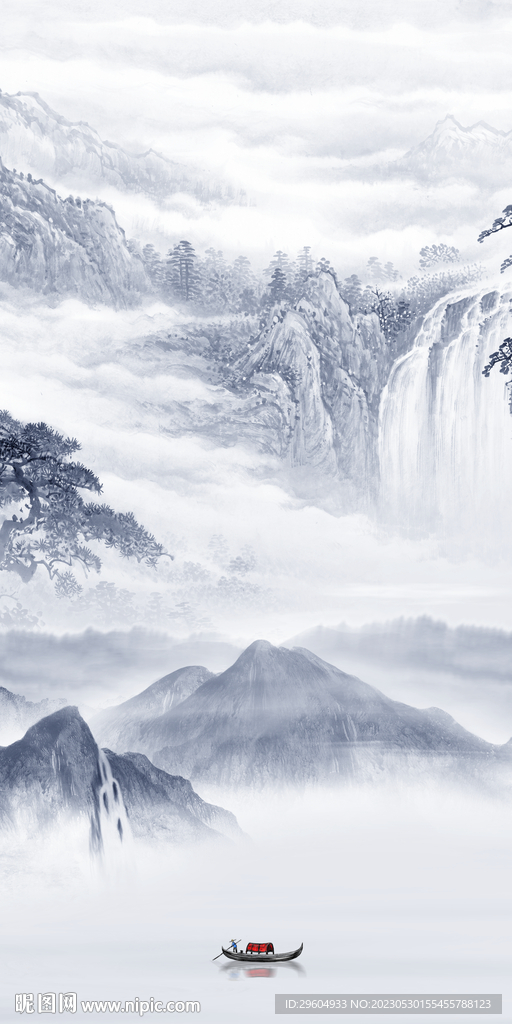 大气 玄关清晰山水 tIF分层