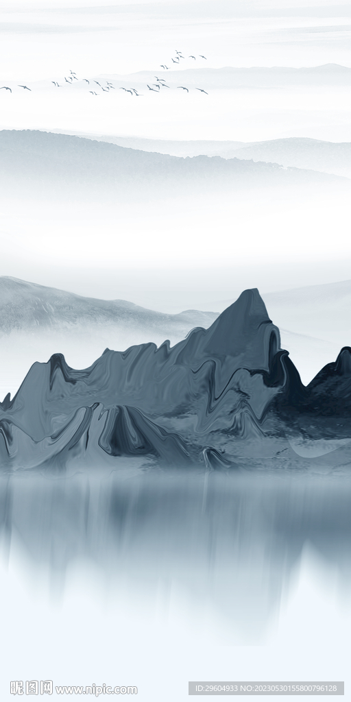 高档 玄关新款山水 tIF分层