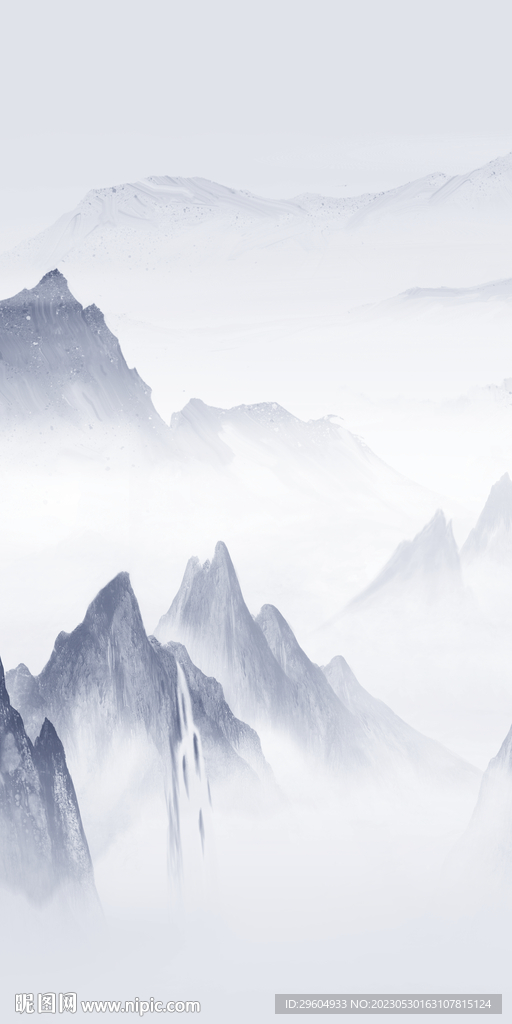 新品 极简玄关山水 tIF分层