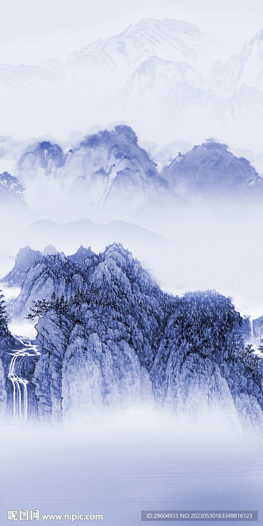  玄关新款山水 tIF分层