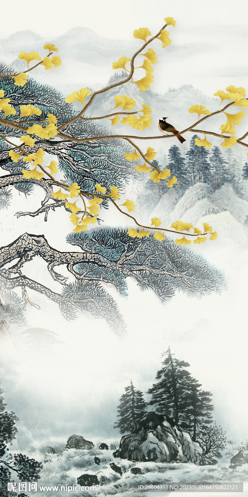 最新 别墅玄关山水 tIF分层