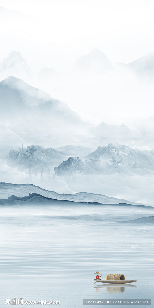 人气 高端玄关山水 tIF分层