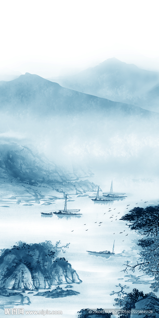 爆款 最新玄关山水 tIF分层