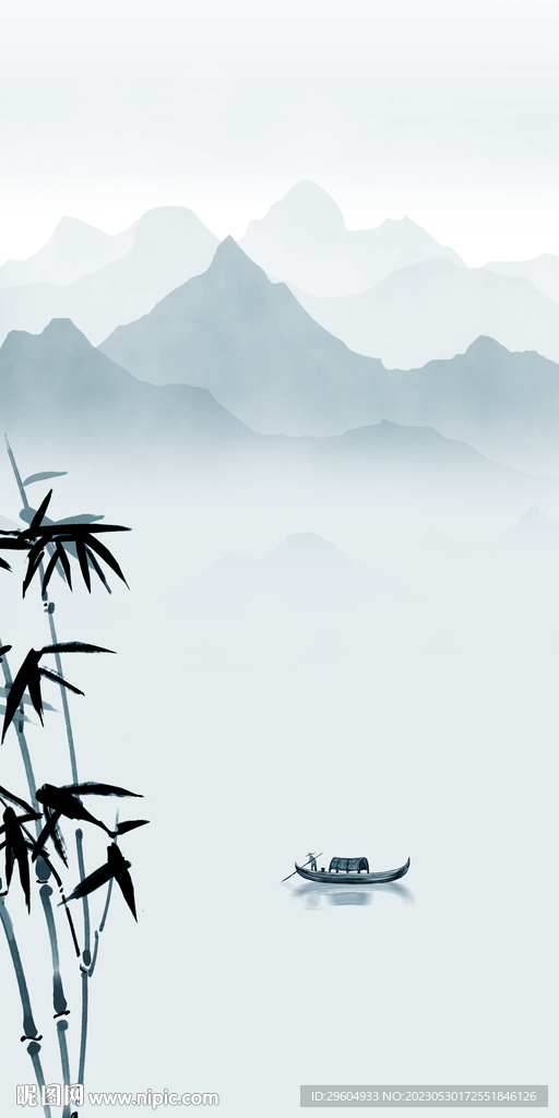 大气 清晰玄关山水 tIF分层