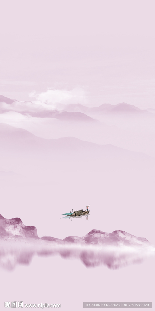 意境 简奢玄关山水 tIF分层