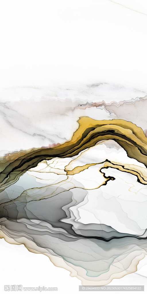 线条 简约玄关山水 TIF分层