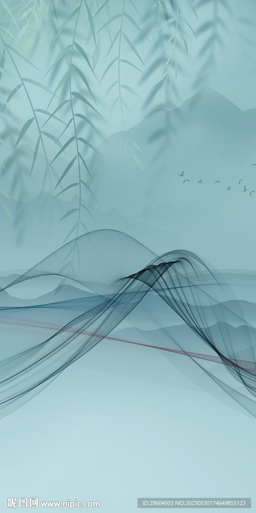 意境 简约玄关山水 TIF分层