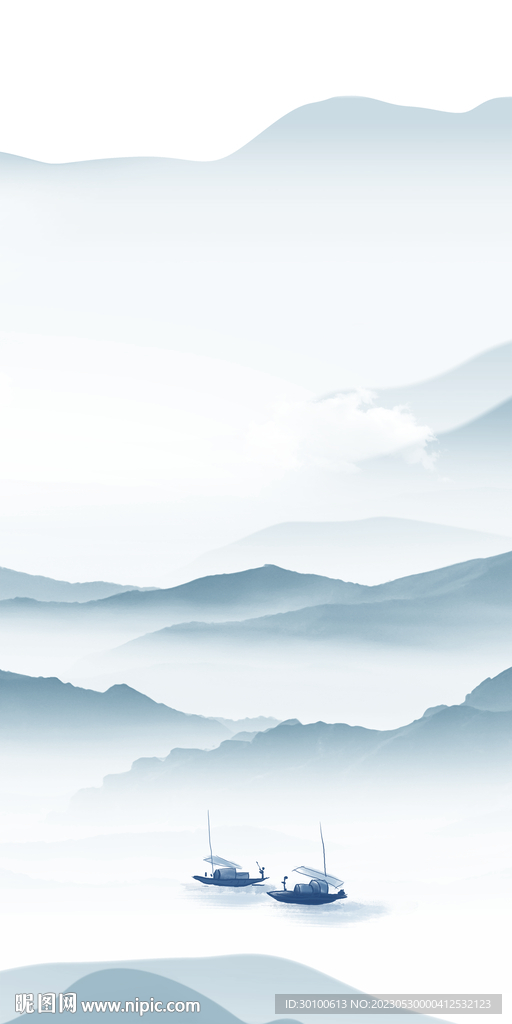 蓝色 清晰中式玄关 tiF分层