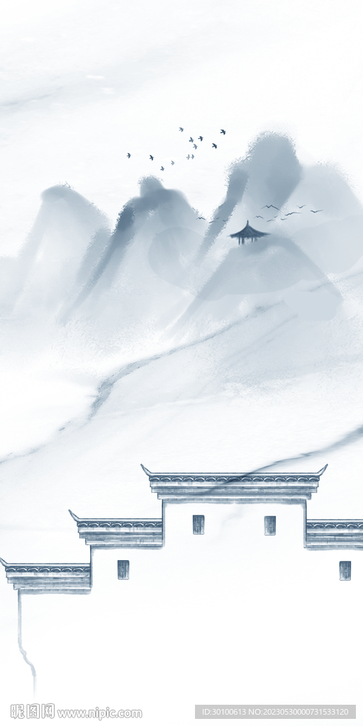 新款 极简山水玄关 TiF分层