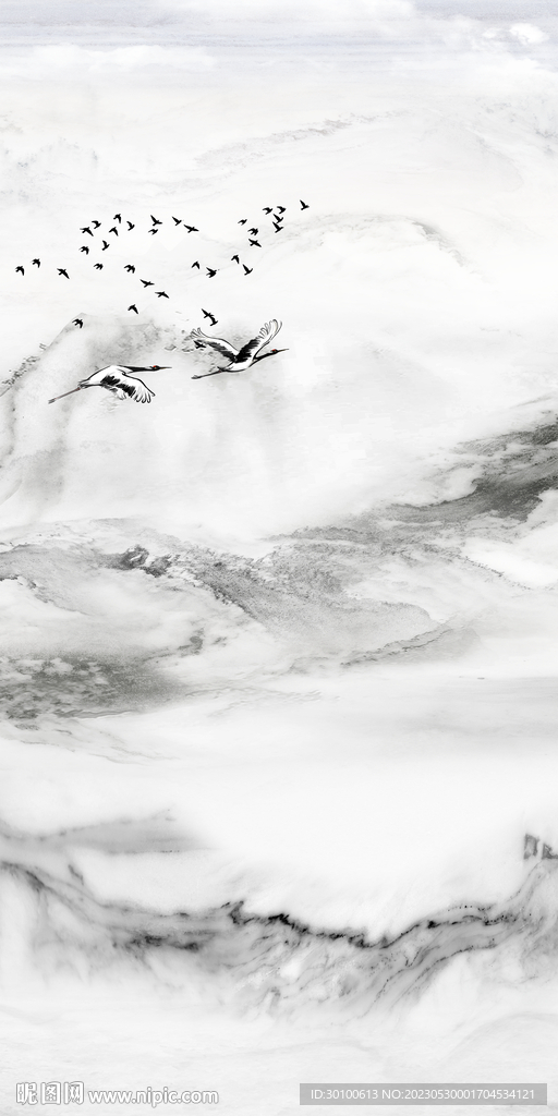 新品 简奢山水玄关 tiF分层