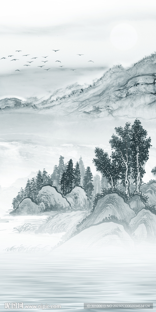 爆款 高端山水玄关 TiF分层