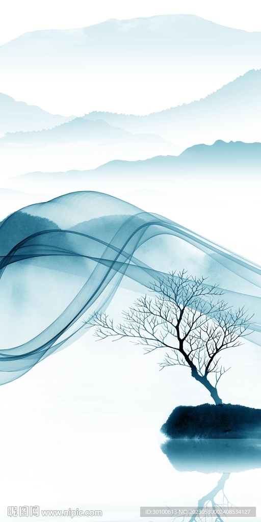 人气 极简山水玄关 TiF分层