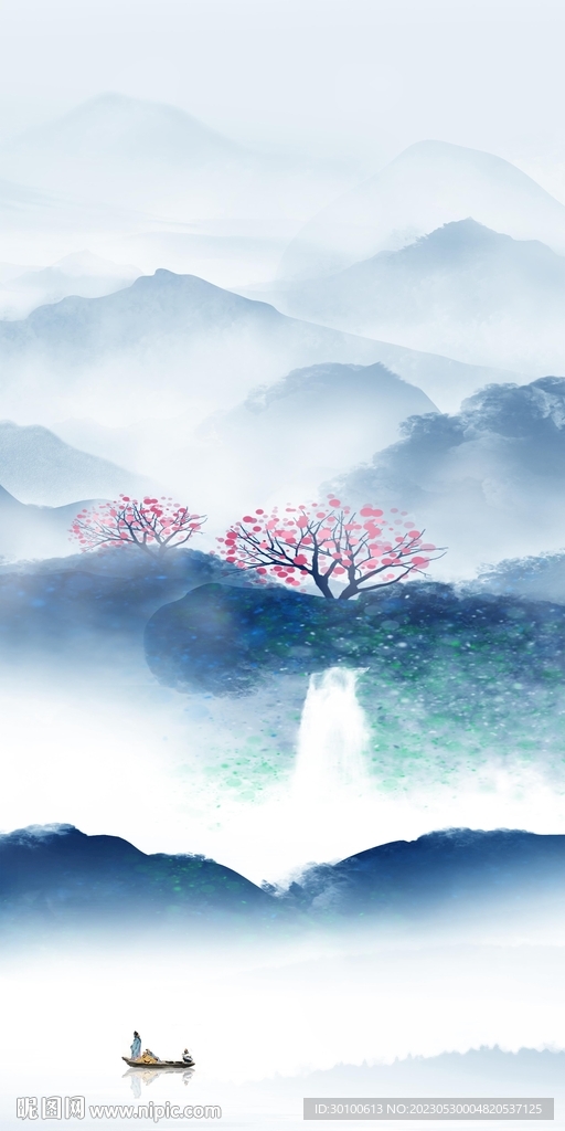 蓝色 新款热门玄关 TiF分层