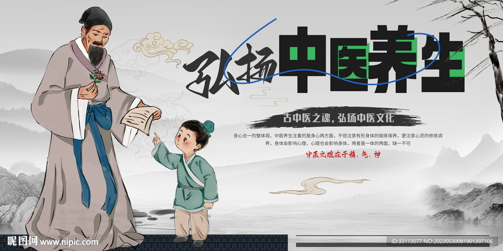 中药调理中医养生展板 