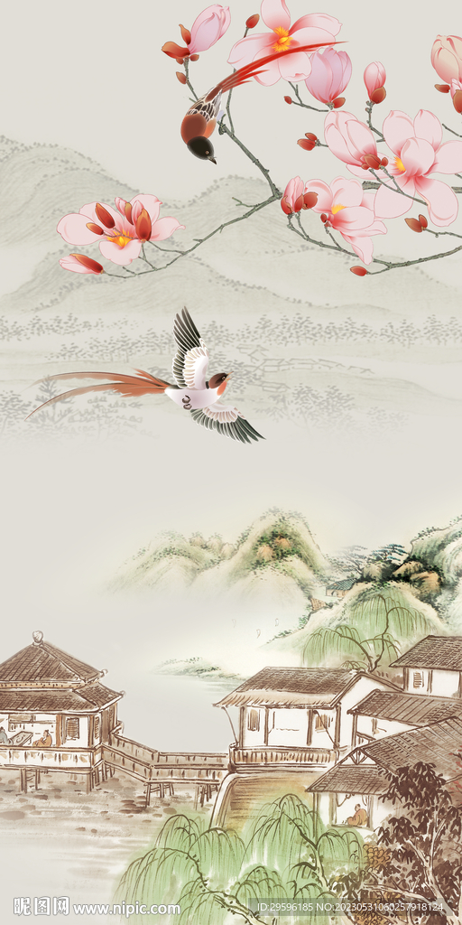 新款 高端意境山水 tif分层