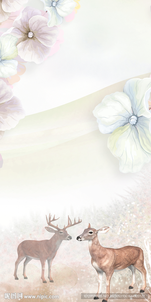 手绘 欧式高清玄关 TIF分层