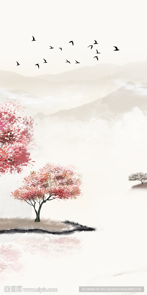 新款 简奢意境山水 tif分层