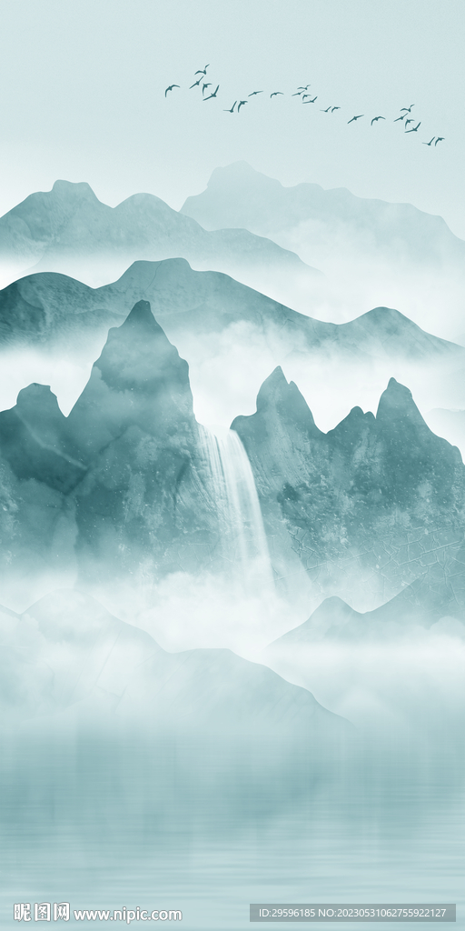 极简 高端意境山水 tif分层