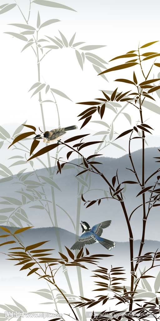 高端 中式新款山水 tif分层