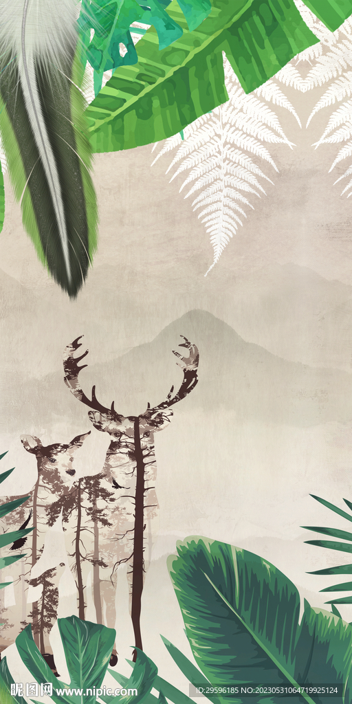 高端 欧式高清玄关 TIF分层