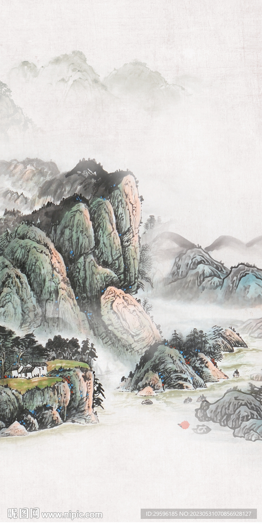 高清 爆款意境山水 tif分层