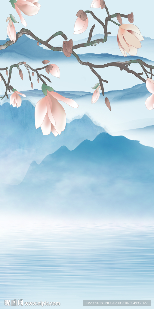 大气 现代意境山水 tif分层