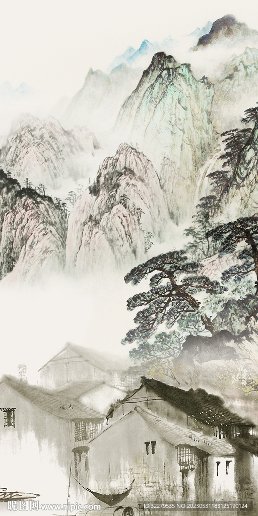 现代 新传山水玄关 tIf分层