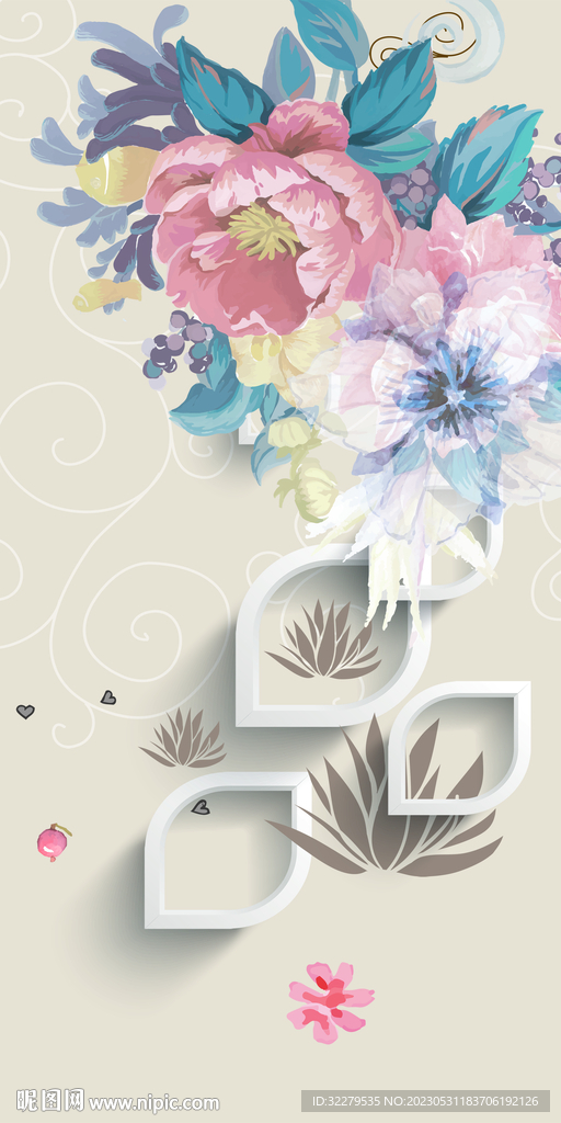 高端 欧式奢华玄关 TIF分层