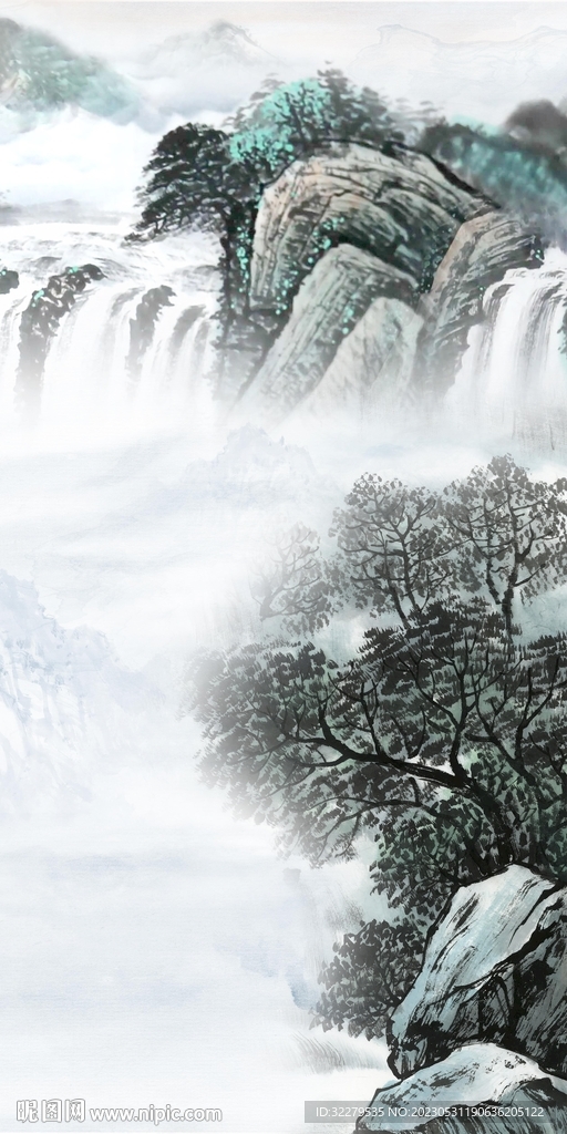 古风 中式背景玄关 tIf分层