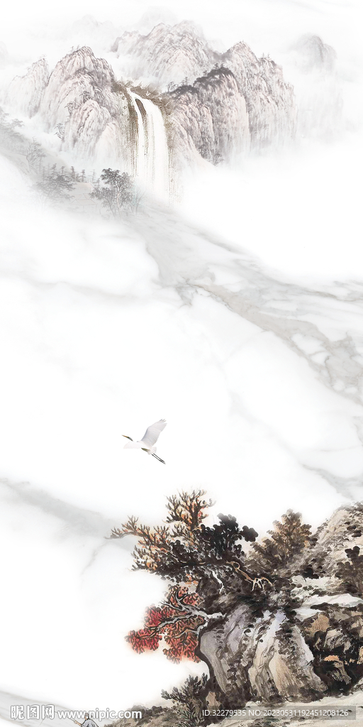 新品 极简山水玄关 TIf分层