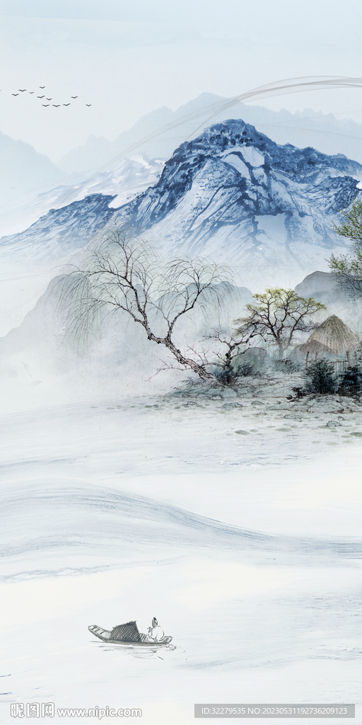 别墅 高端山水玄关 tIf分层