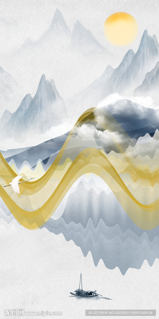 人气 极简山水玄关 TIf分层