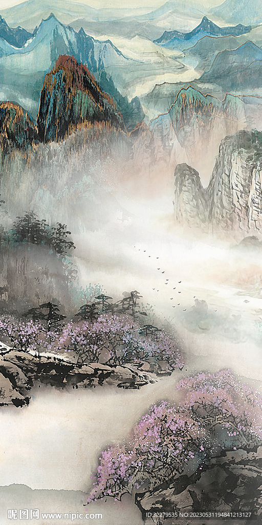 中式 现代别墅玄关 TIf分层