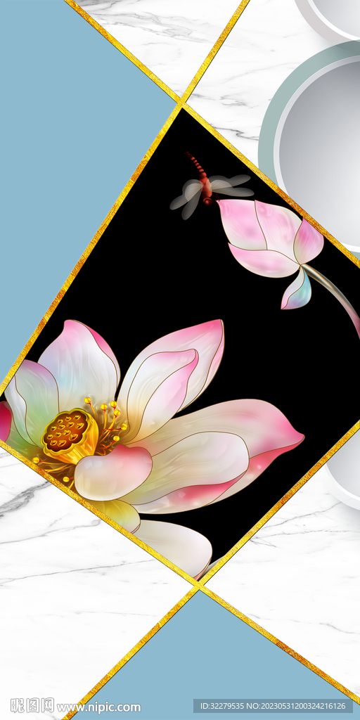 简欧 轻奢玄关新画 TIF分层