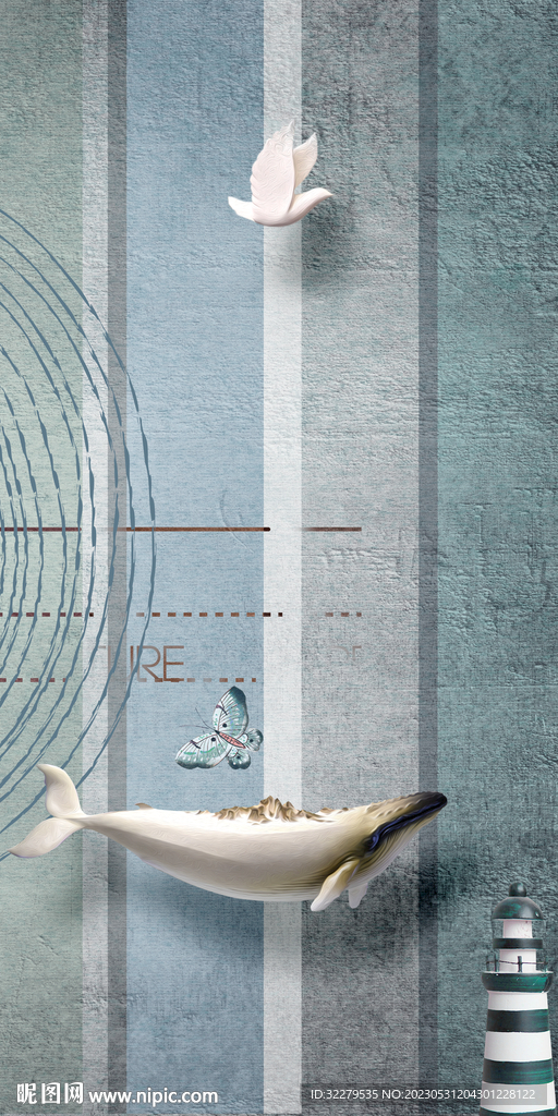 别墅 轻奢玄关新画 TIF分层