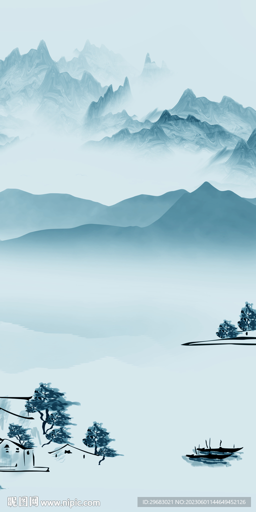 高端 新品山水玄关 TiF分层