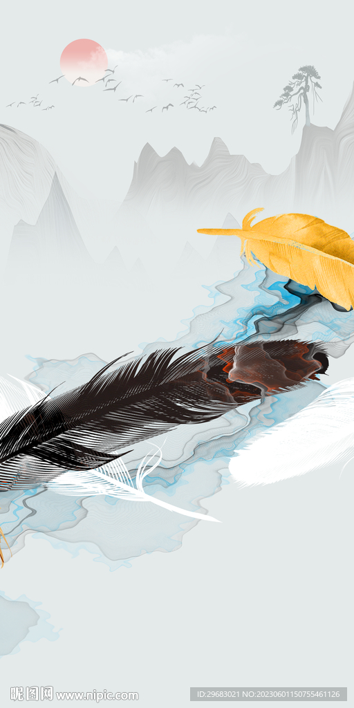 大气 新上架玄关画 TIf分层