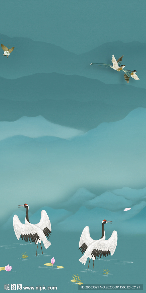 爆款 山水高档玄关 TIf分层