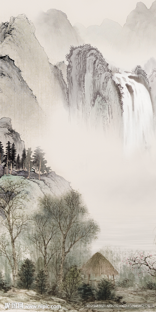 高清 新品山水玄关 TiF分层