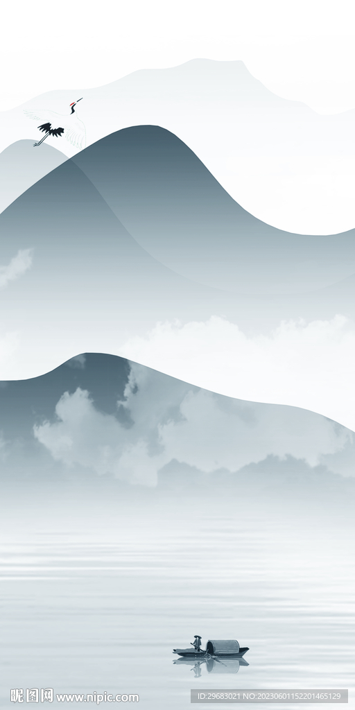 水墨 最新山水玄关 TiF分层