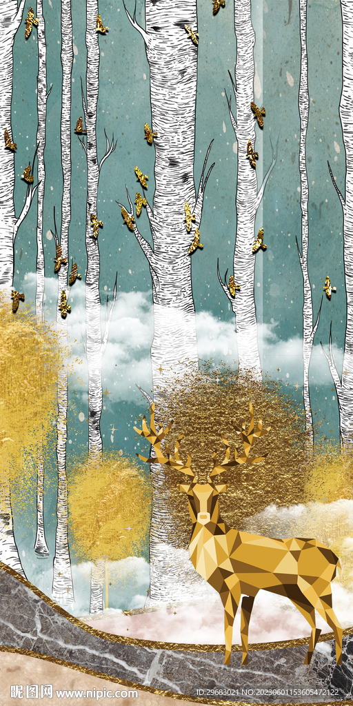 金鹿 高档简欧玄关 tIf分层