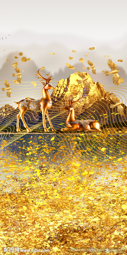 高端 新上架玄关画 TIf分层