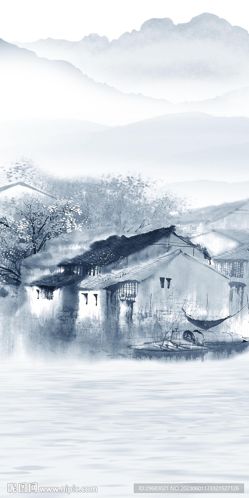 现代 山水高档玄关 TIf分层