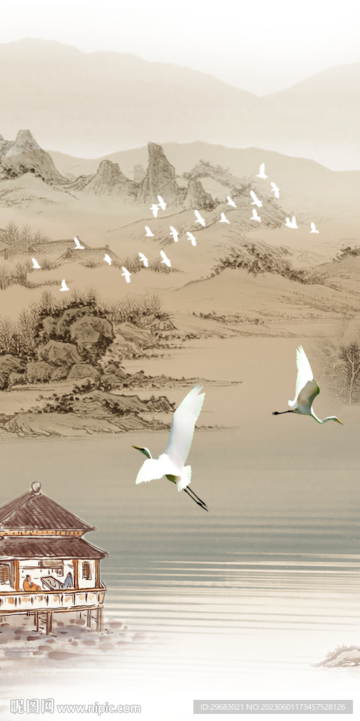 人气 山水高档玄关 TIf分层