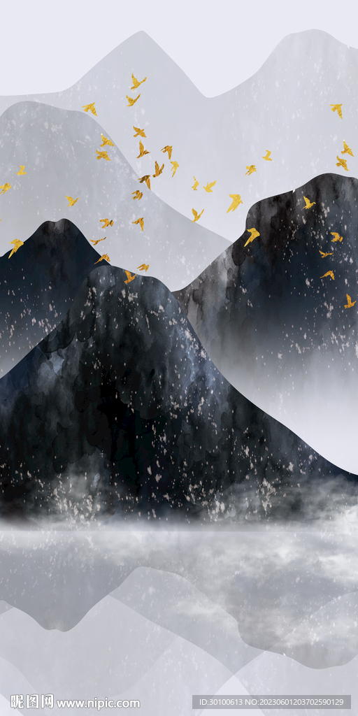 新传 简奢山水玄关 tiF分层