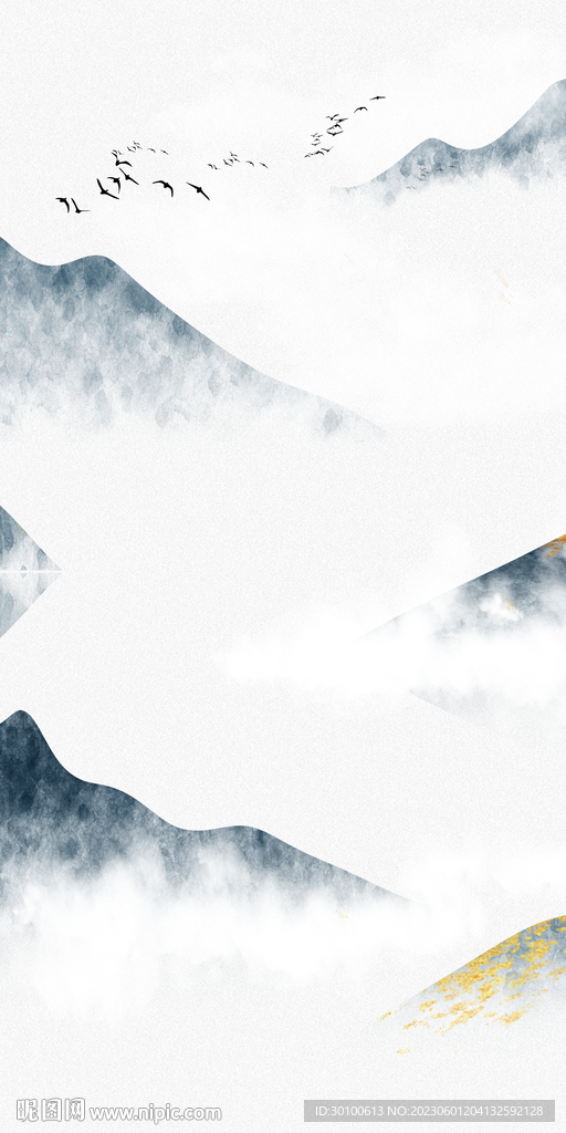 高清 山水新品玄关 TiF分层