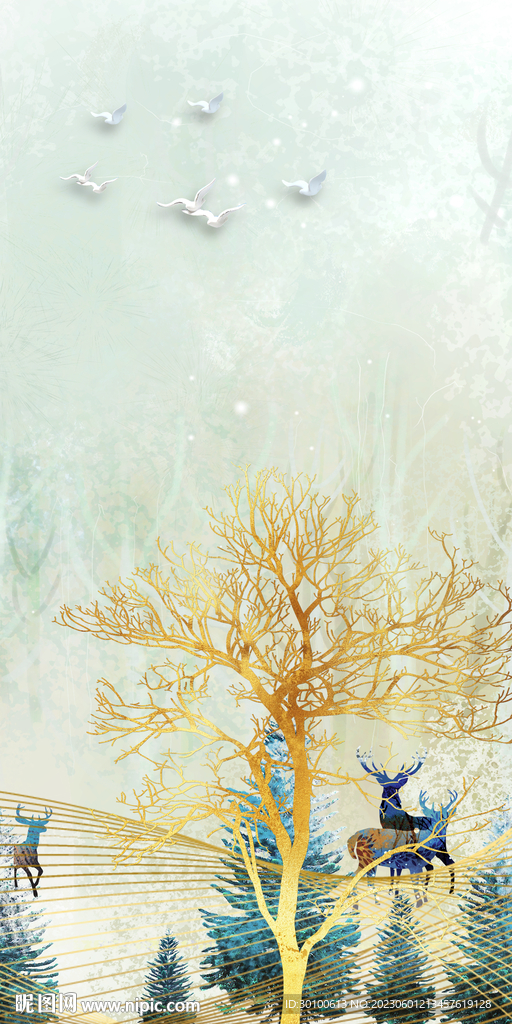 现代 豪华北欧玄关 TIF分层